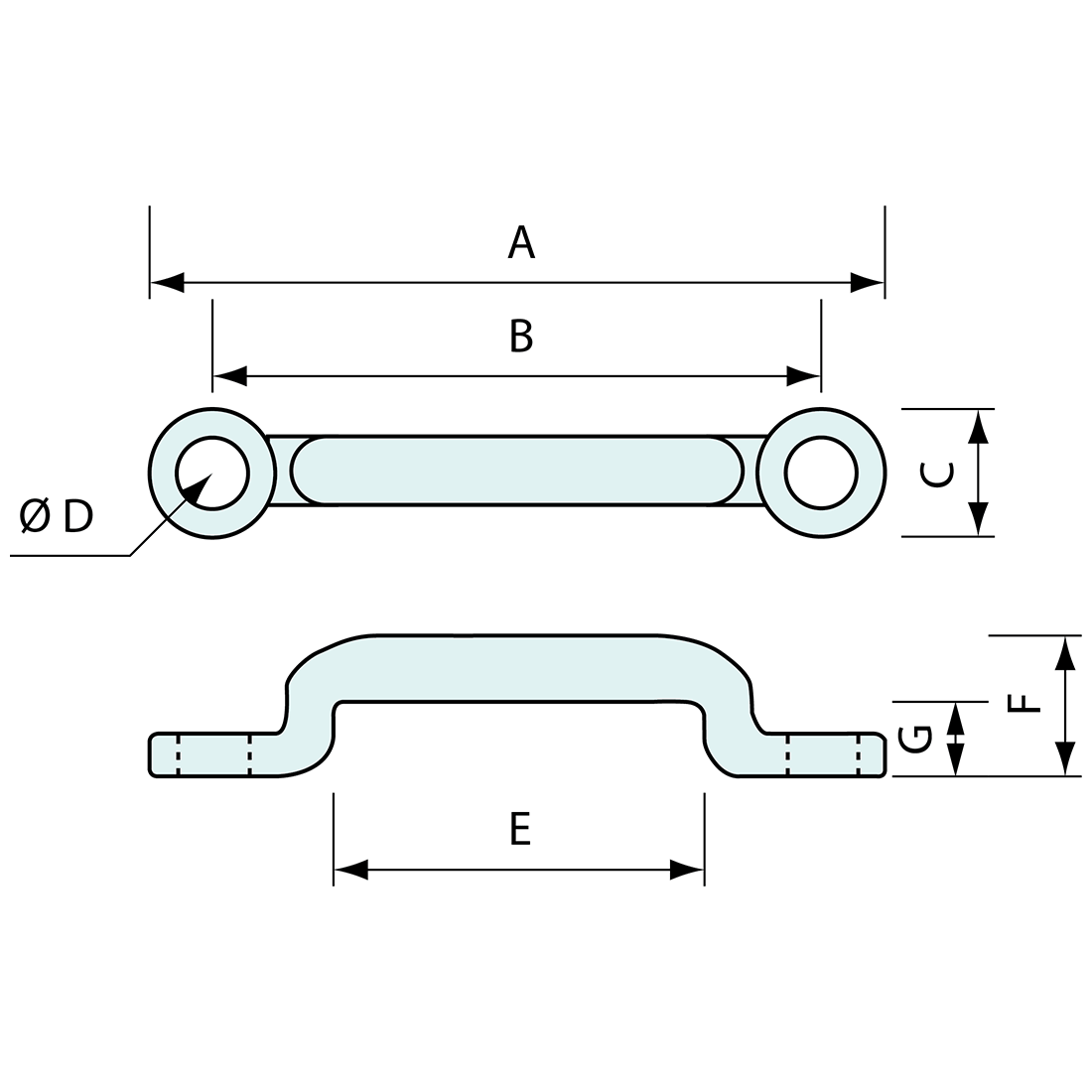 Footman Loop Zinc Plated 70mm