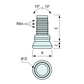 Toggle Swivel Foot Black 25mm