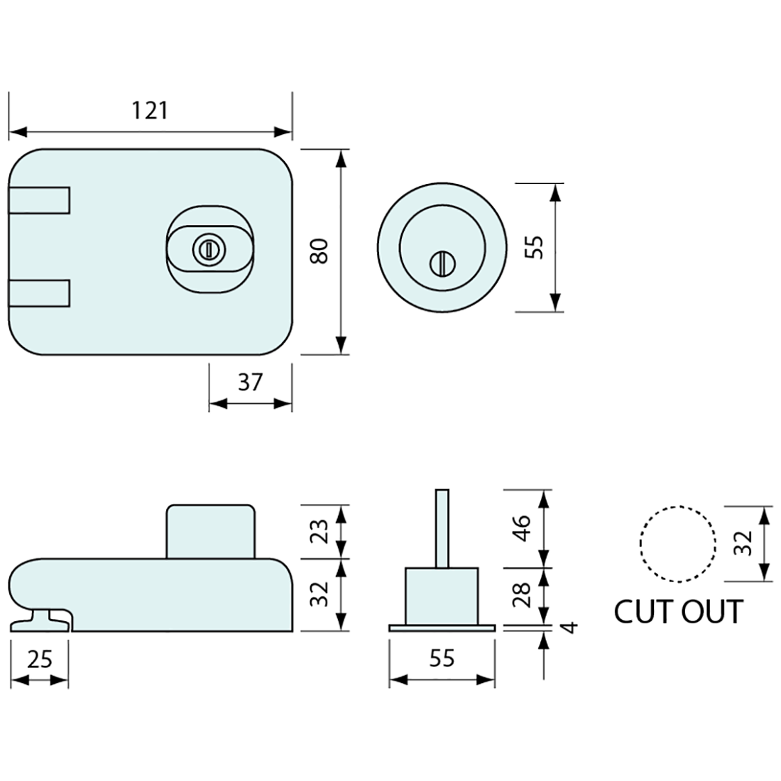Deadlock Interior and Exterior Locking Chrome – Co-Mac