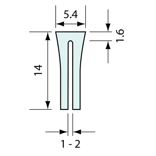Channel Strip Rubber 5.4mm