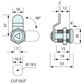 Tri Lock Cam Lock Chrome 19mm
