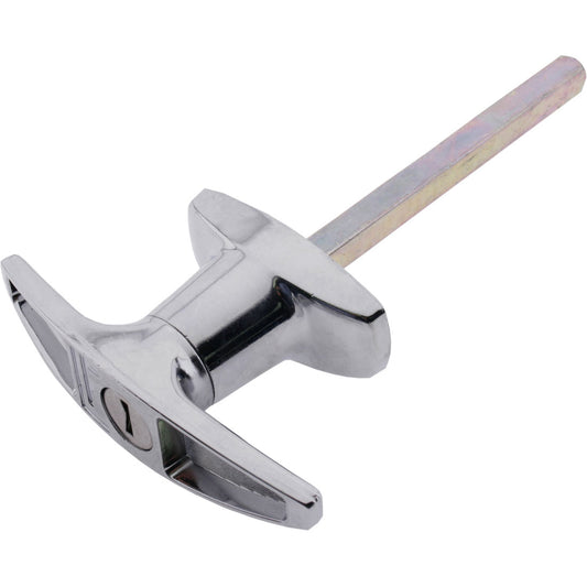 T Handle Locking Rear Fix 90° ACW Chrome 30x100mm