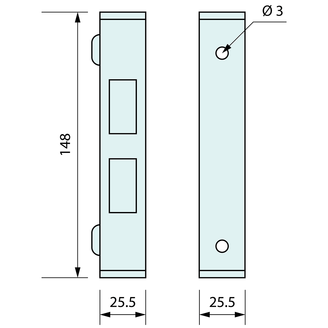 Cast Box Strike Box Strike for Surface Mount Lock – Co-Mac