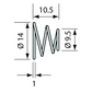 Quarter Turn Fastener Conical Spring 16mm