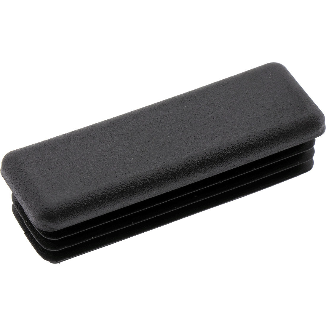 Plug Button Rectangular Rectangle Plug Ribbed Black 60x20mm – Co-Mac