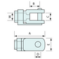 Clevis Joint Zinc Plated M8 Int