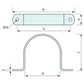 Tube Pipe Clamp Saddle Zinc Plated 12mm