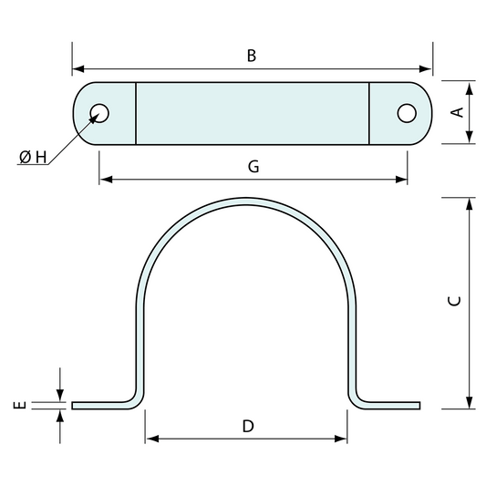 Tube Pipe Clamp Saddle Zinc Plated 6mm