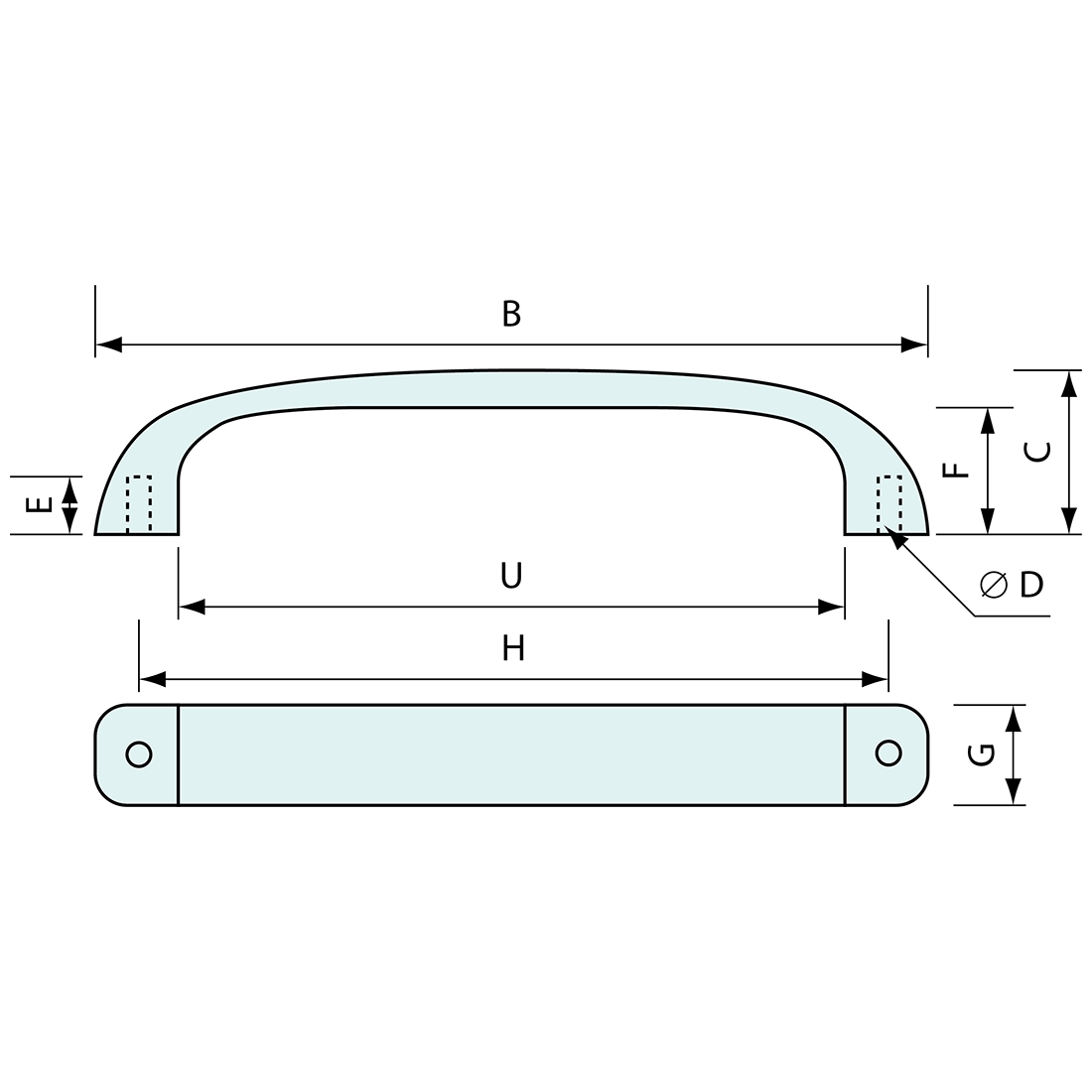 Grab Handle Black 144.5mm