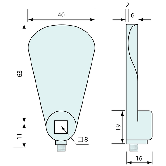 Diecast Latch Bar 63mm