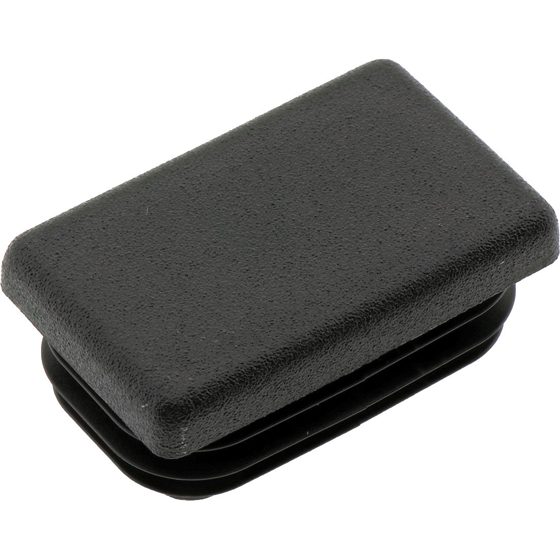 Rectangle Plug Ribbed Black 40x25mm – Co-Mac