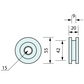 Square Groove Wheel Bearing 55mm
