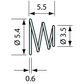 Quarter Turn Fastener Conical Spring 8mm