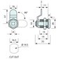 Square Drive Cam Lock Chrome 37mm