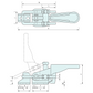 Hold Down Latch Stainless Steel 105mm Safety Release