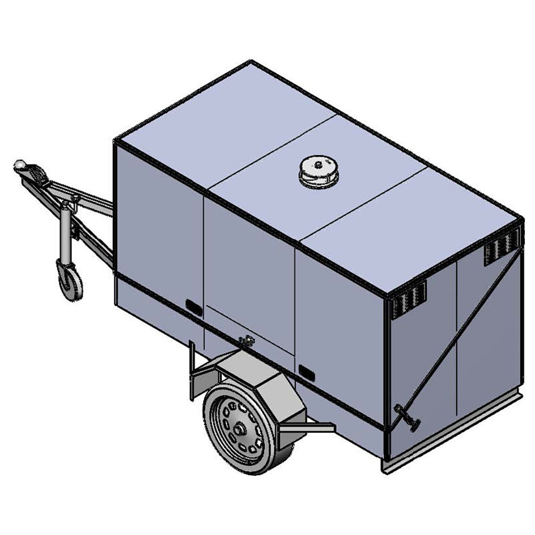 Shuttle Trailer Diagonally Opening - Free Engineering Plan