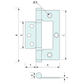 Fast Fix Hinge Large 304 Stainless Steel 105x47mm