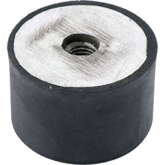 Rubber Buffer Black 33x52mm Stainless Steel Internal Thread M10