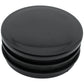 Round Plug Ribbed Black 50.8mm