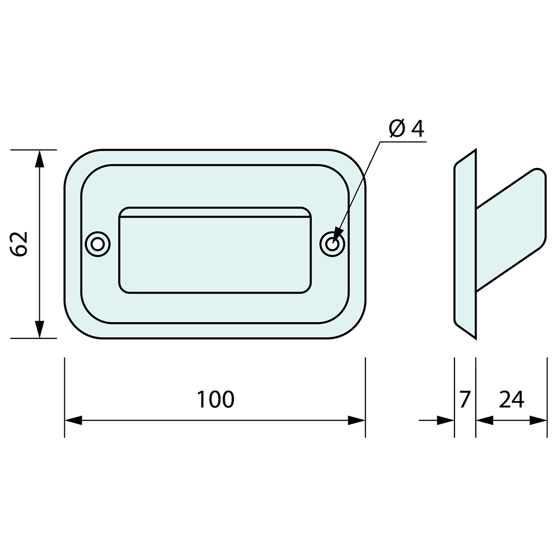 Small Recessed Grip