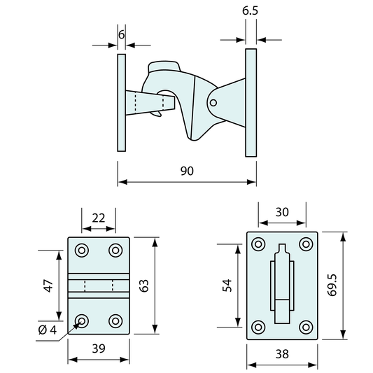 Automatic Door Hold Back Chrome 87mm