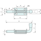 Spring Bolt Zinc Plated 166mm 12mm Pin