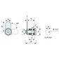 Hex Cam Lock Zinc Diecast and Nickel Plated 6.4mm