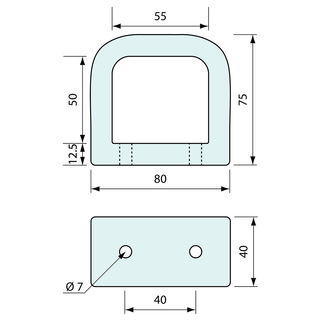 Bumper Stop Rubber 75X80mm