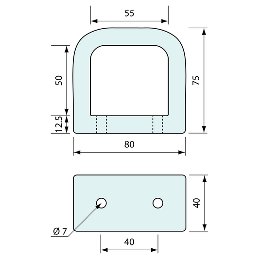 Bumper Stop Rubber 75X80mm
