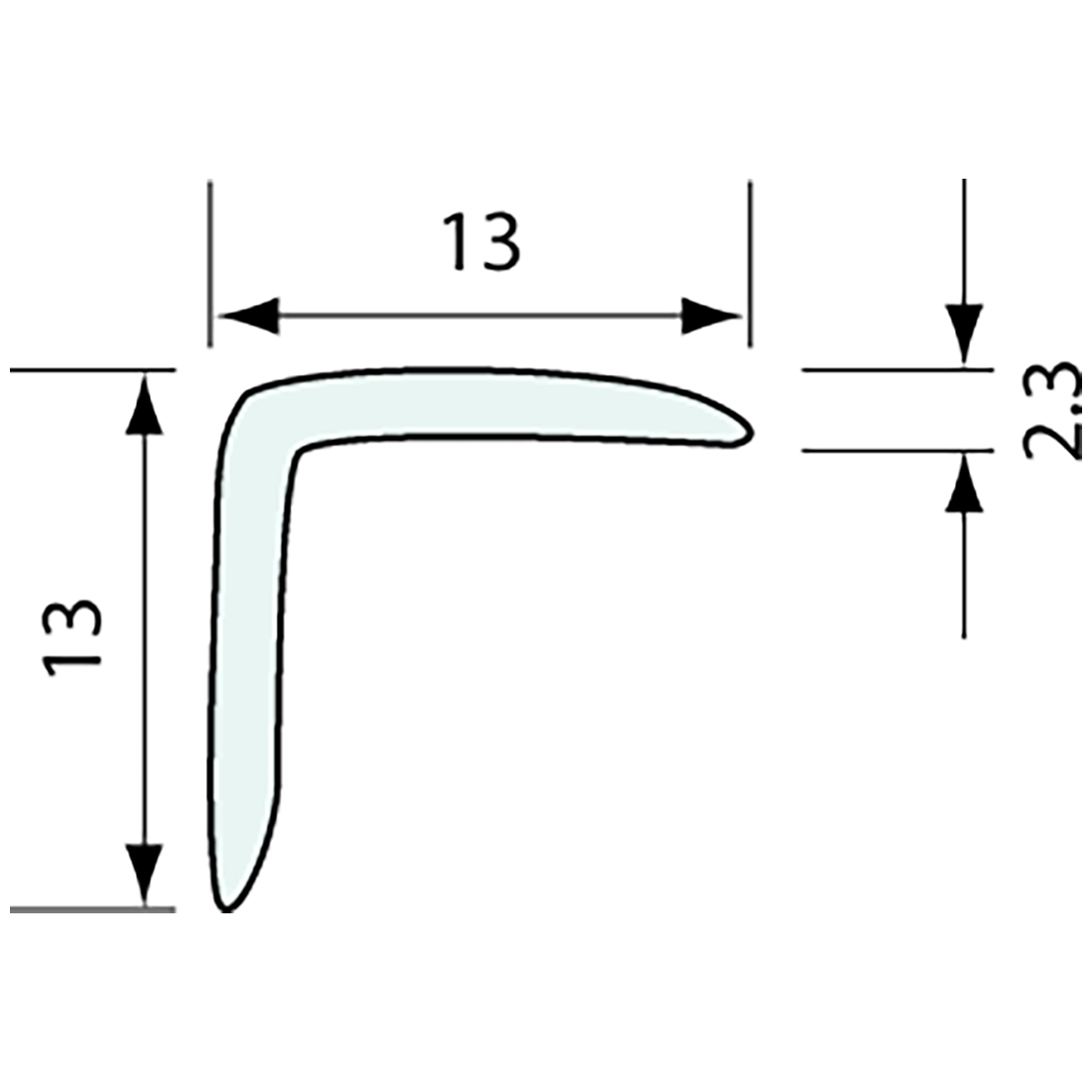 Angle Strip Window Angle Strip Rubber 13x13mm – Co-Mac