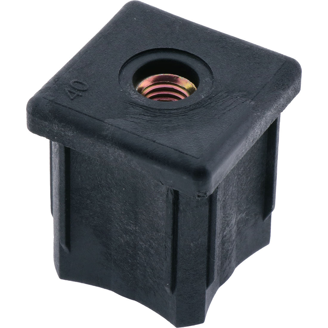 Square Tube Insert Zinc Plated Thread 40mm M10 – Co-Mac