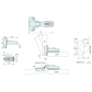 Self Closing Concealed Hinge Narrow Mount Stainless Steel 56.5mm