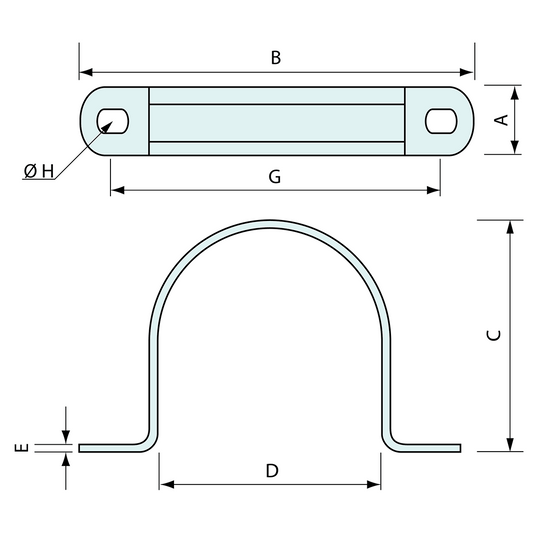 Tube Pipe Clamp Saddle Zinc Plated 15mm