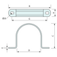 Tube Pipe Clamp Saddle Zinc Plated 50mm