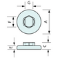 Cap Foot Black 50.8mm Base Diameter