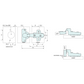 Self Closing Concealed Hinge Crank and Mount