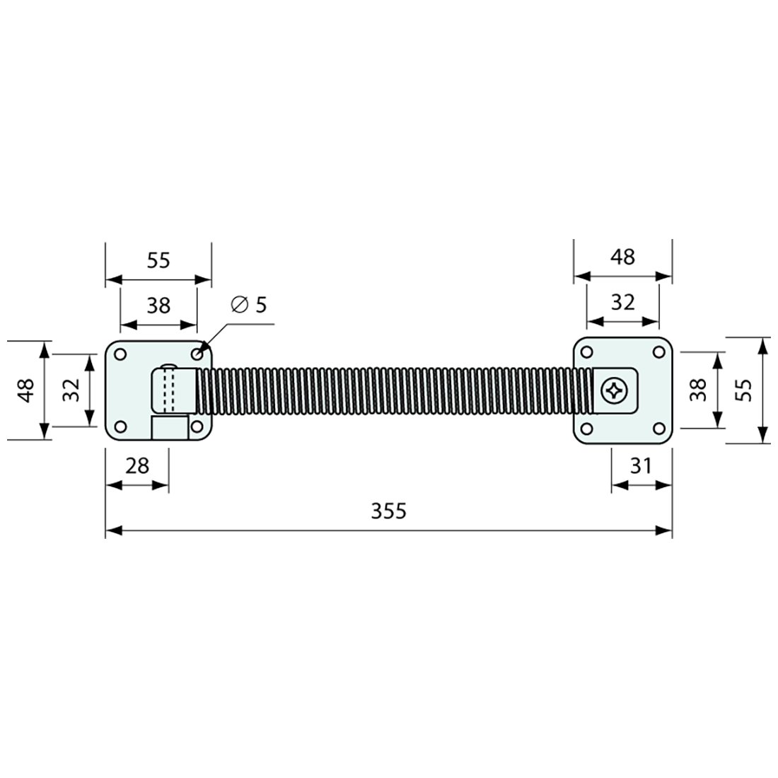 Hatch Spring Heavy Duty Stainless Steel 355mm – Co-Mac