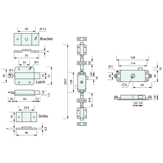 2 And 3 Point Slam Latch Full Kit – Co-Mac