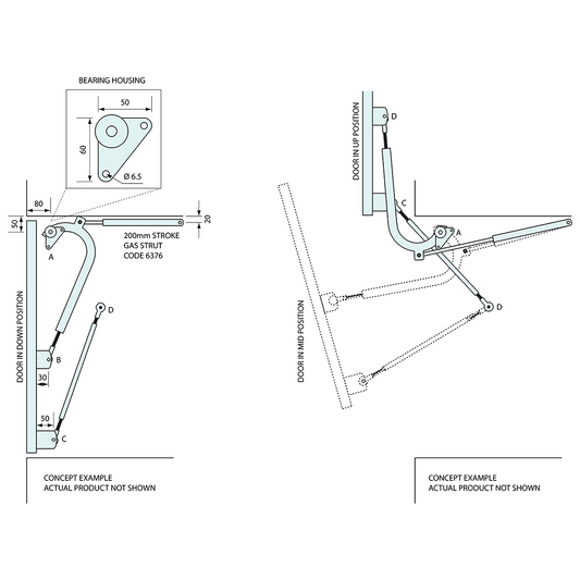 Pantograph Hinge 1 Pair 320mm