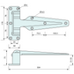 Cooler Hinge Non Rising White 304mm