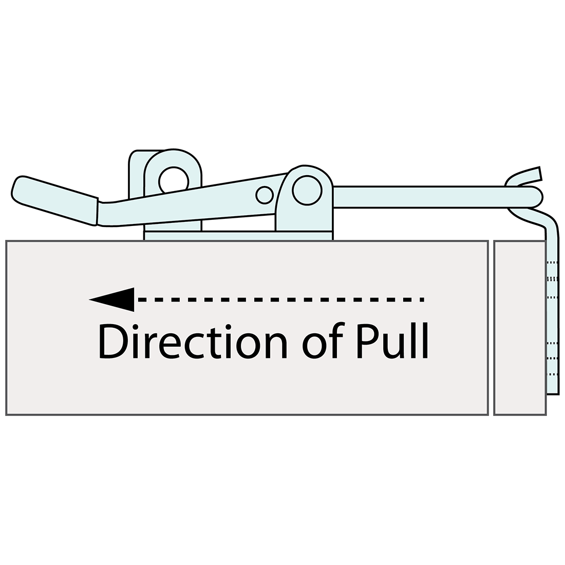 90 Degree 4 Hole Strike Large Zinc Plated 73x40mm