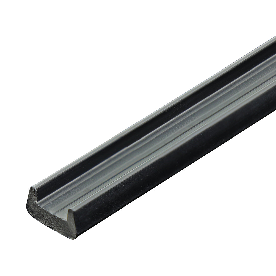 Channel Extrusion Retainer PVC Black 10mm wide 1.5m