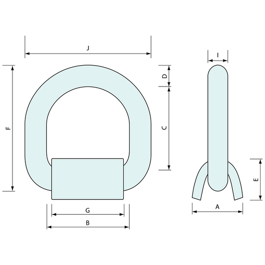 Rope Ring Weld On Forged Heavy Duty 50mm