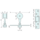2 Wheel Bifold Door Trolley With Pivot Plate Zinc 100kg