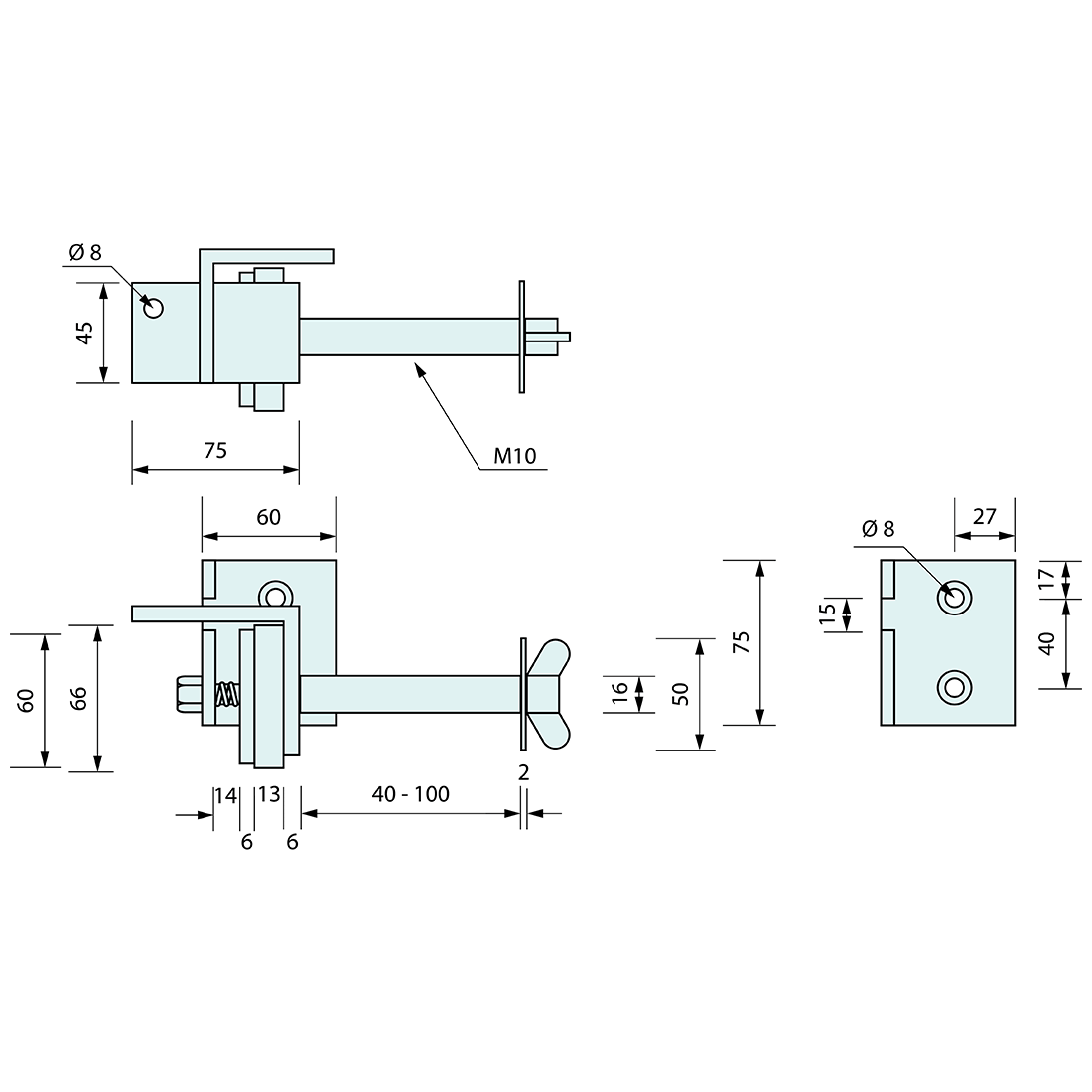 Heavy Duty Magnetic Door Catch 100mm x 60mm