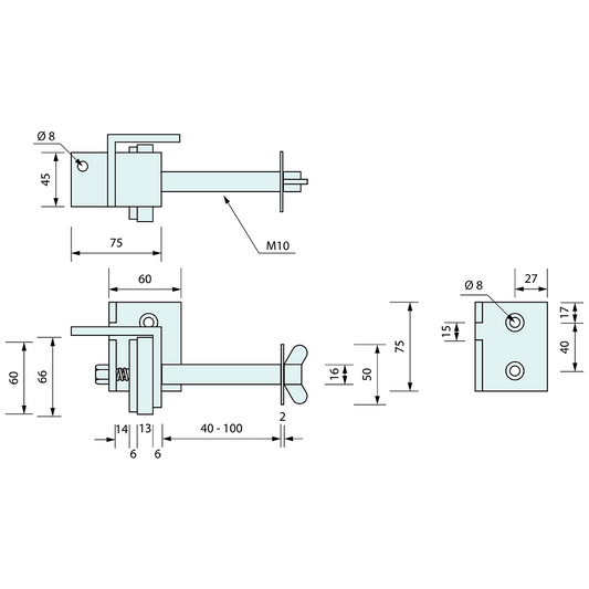 Heavy Duty Magnetic Door Catch 100mm x 60mm
