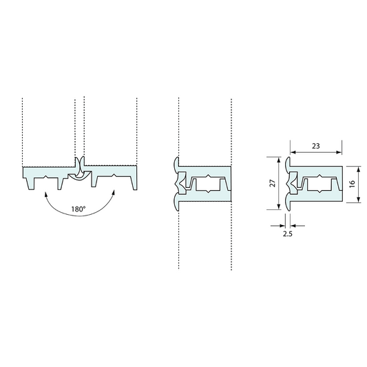 Continuous Hinge Black 1.5m