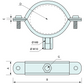 Pipe Clamp Rubber Lined Zinc Plated 50 to 56mm