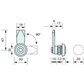 Hex Cam Lock Zinc Diecast Black 8mm
