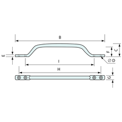 Handrail Chrome 730.3mm